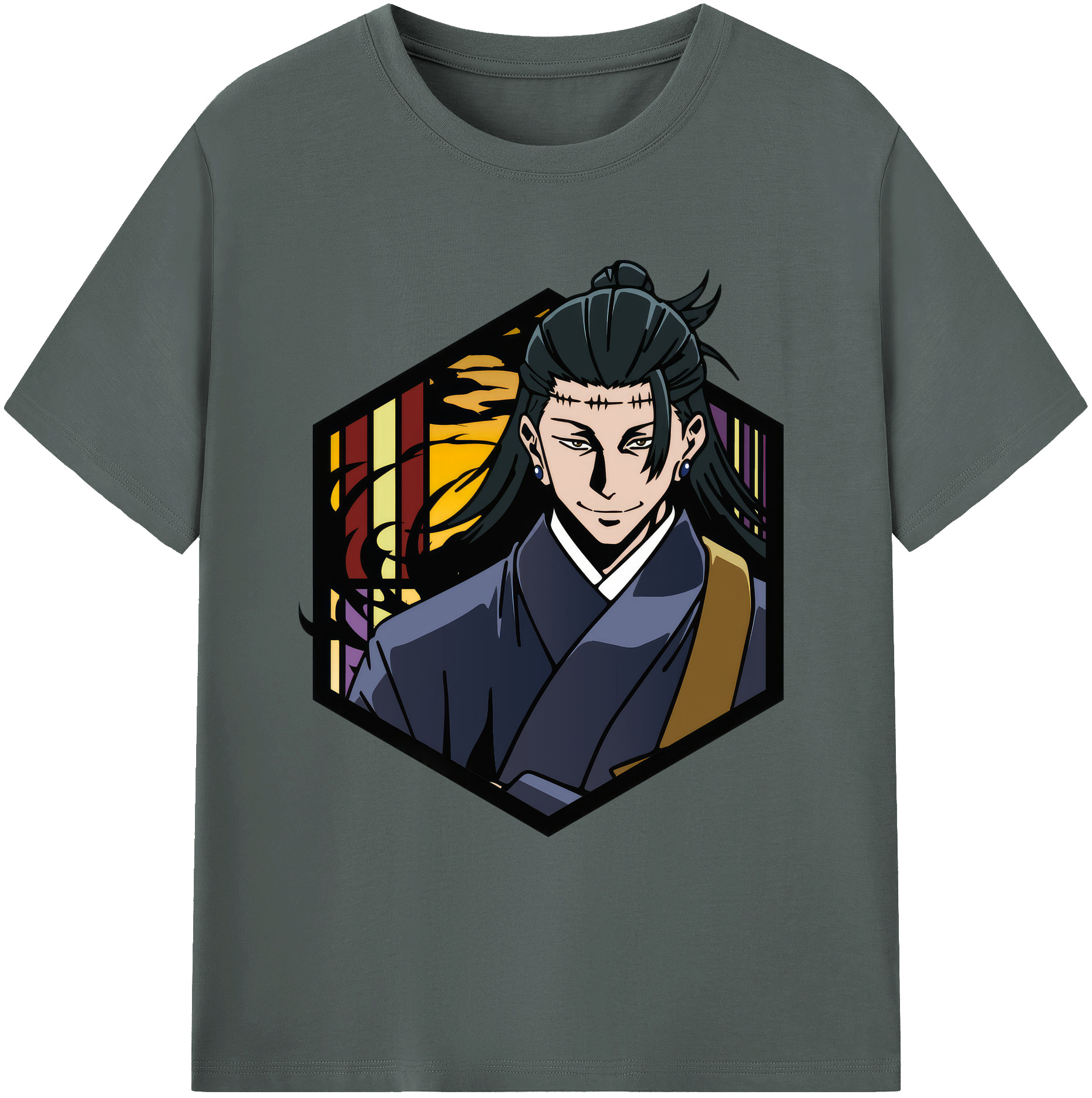 （画像用） 呪術廻戦 Jujutsu Kaisen 綿100％ メンズ半袖Tシャツ｜肌触りやわらか＆通気性
